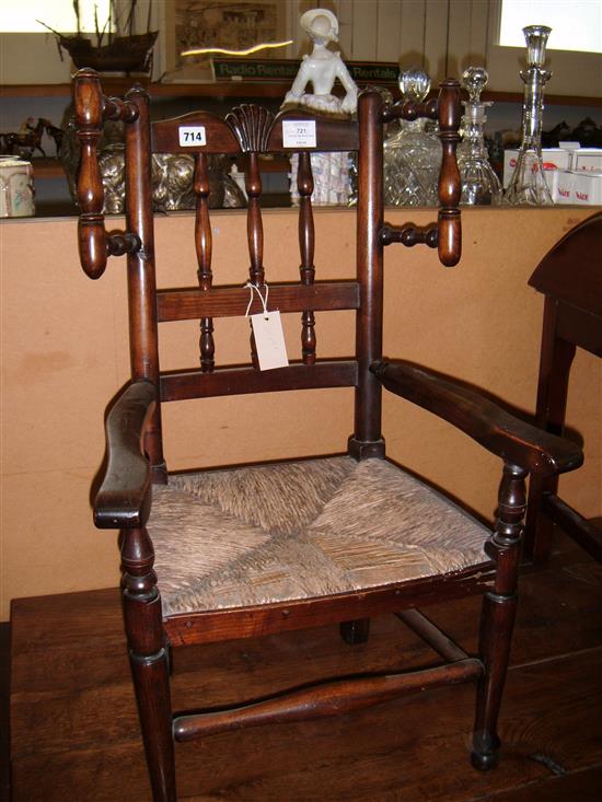Childs cane seat chair